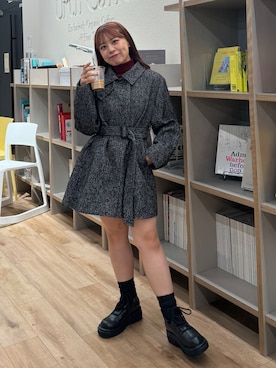 「FREE'S MART（フリーズマート）のアイテム（ダウンジャケット/コート）」を使った、HITOMIさん（レディース・148cm）の冬コーディネート