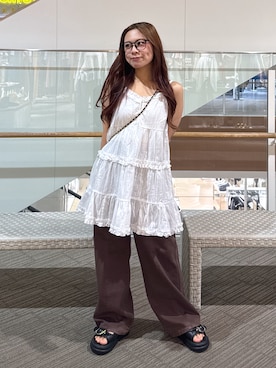 「FREE'S MART（フリーズマート）のアイテム（ワンピース）」を使った、HITOMIさん（レディース・148cm）の夏コーディネート