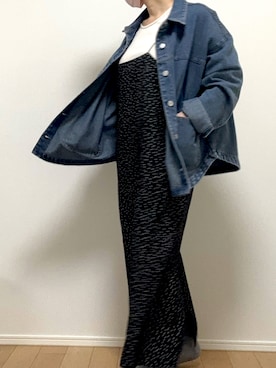 「notch.（ノッチ）のアイテム（ジャケット/アウター）」を使った、スノさん（レディース・151cm）の春コーディネート