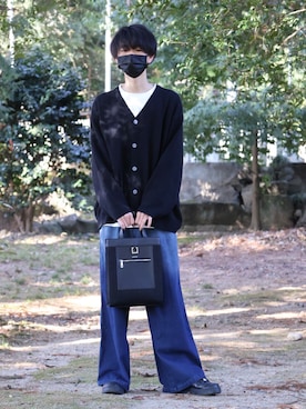 「アイテム（トートバッグ）」を使った、yusepenさん（メンズ・178cm・10代）の冬コーディネート