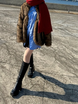 POさん（レディース・156cm）の冬コーディネート