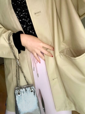 「ZARA（ザラ）のアイテム（バッグ）」を使った、POさん（レディース・156cm）の春コーディネート