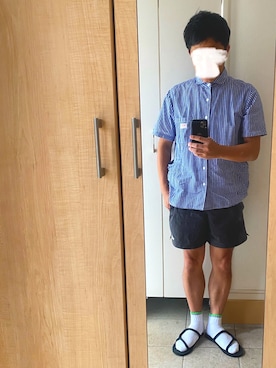 「アイテム（レッグウェア）」を使った、shinさん（メンズ・175cm）の秋コーディネート