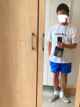 「アイテム（スリッポン）」を使った、shinさん（メンズ・175cm）の秋コーディネート