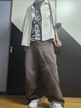 「SERACE（セラス）のアイテム」を使った、TAKUさん（メンズ・176cm）の夏コーディネート