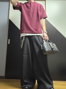 「Alfred Alex（アルフレッドアレックス）のアイテム」を使った、TAKUさん（メンズ・176cm）の夏コーディネート