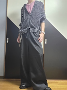 「アイテム（ニット/セーター）」を使った、TAKUさん（メンズ・176cm）の秋コーディネート