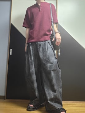 「VELNUS（ベルナス）のアイテム」を使った、TAKUさん（メンズ・176cm）の夏コーディネート