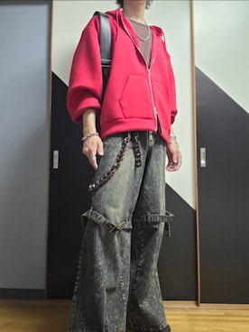「アイテム（タンクトップ）」を使った、TAKUさん（メンズ・176cm）の秋コーディネート
