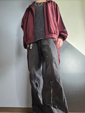 「LILL（リル）のアイテム（ブルゾン）」を使った、TAKUさん（メンズ・176cm）の春コーディネート