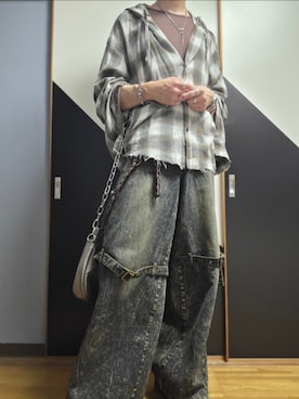 「アイテム（タンクトップ）」を使った、TAKUさん（メンズ・176cm）の秋コーディネート