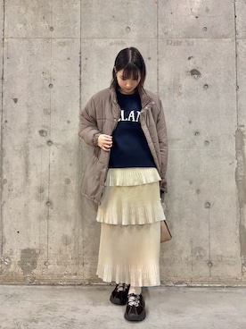 「RODE SKO（ロデスコ）のアイテム」を使った、だーこさん（レディース・165cm）の冬コーディネート