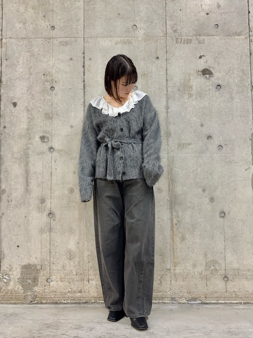 セール】『洗濯可』フリルレースフレアスリーブニット（ニット