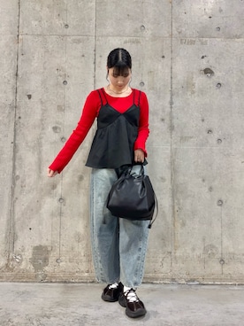 「アイテム（その他トップス）」を使った、だーこさん（レディース・165cm）の秋コーディネート