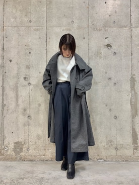 「アイテム（チノパンツ）」を使った、だーこさん（レディース・165cm）の冬コーディネート