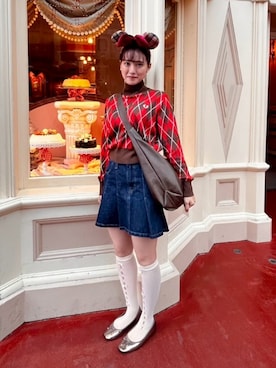「アイテム（ソックス/靴下）」を使った、ぽぽさん（レディース・159cm）の秋コーディネート