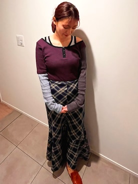 「Freada（フリーダ）のアイテム」を使った、ぽぽさん（レディース・159cm）の秋コーディネート