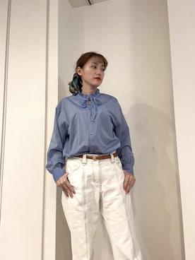 「アイテム（ベルト）」を使った、ぽぽさん（レディース・159cm）の秋コーディネート