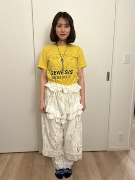 「アイテム（アクセサリー）」を使った、ぽぽさん（レディース・159cm）の春コーディネート