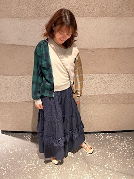 「アイテム（スウェット）」を使った、ぽぽさん（レディース・159cm）の秋コーディネート