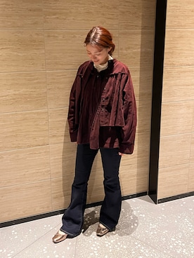 「AZUL by moussy（アズールバイマウジー）のアイテム」を使った、ぽぽさん（レディース・159cm）の秋コーディネート