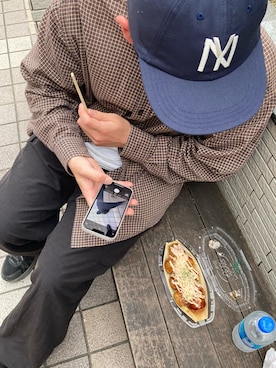 「COOPERS TOWN（クーパーズタウン）のアイテム（帽子）」を使った、サンシャインさん（メンズ・176cm）の春コーディネート