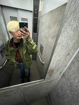 「RAGEBLUE（レイジブルー）のアイテム（ブルゾン）」を使った、k‪α‬itoさん（メンズ・166cm）の冬コーディネート