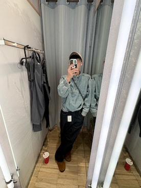 「アイテム（スリッポン）」を使った、Jerryさん（メンズ・174cm）の秋コーディネート