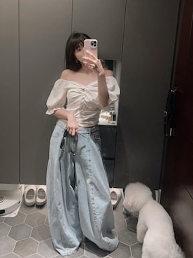 「blue elephantのアイテム（サングラス、ブラック系）」を使った、Hannahさん（レディース・168cm）の秋コーディネート