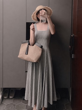 「BEAMS（ビームス）のアイテム（バッグ）」を使った、Hannahさん（レディース・168cm）の夏コーディネート