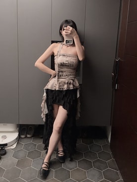 「Apple（-）のアイテム」を使った、Hannahさん（レディース・168cm）の春コーディネート