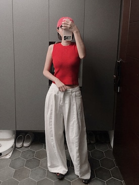 「EMIS（イミス）のアイテム」を使った、Hannahさん（レディース・168cm）の夏コーディネート