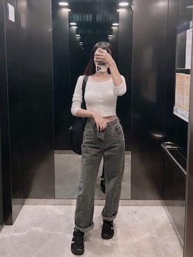 「Teva（テバ）のアイテム（シューズ、ブラック系）」を使った、Hannahさん（レディース・168cm）の夏コーディネート