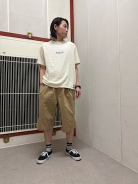 「URBAN RESEARCH DOORS（アーバンリサーチドアーズ）のアイテム（Tシャツ/カットソー、ホワイト系）」を使った、mune15さん（メンズ・169cm）の春コーディネート