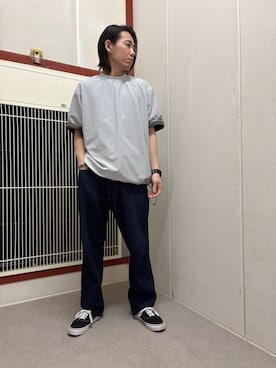 「URBAN RESEARCH DOORS（アーバンリサーチドアーズ）の『吸水速乾』DRYFAB SHORT-SLEEVE T-SHIRTS（Tシャツ/カットソー、グレー系）」を使った、mune15さん（メンズ・169cm）の春コーディネート