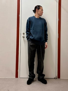 「URBAN RESEARCH DOORS（アーバンリサーチドアーズ）のウールブレンドネップワンタックパンツ（その他パンツ）」を使った、mune15さん（メンズ・169cm）の秋コーディネート