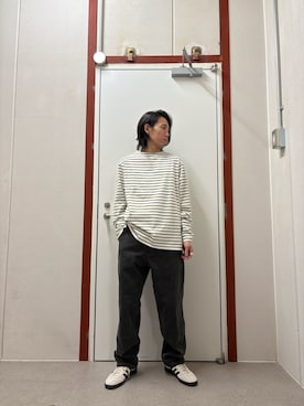 「ボーダートップス」｜mune15さん（メンズ・169cm）の夏コーディネート