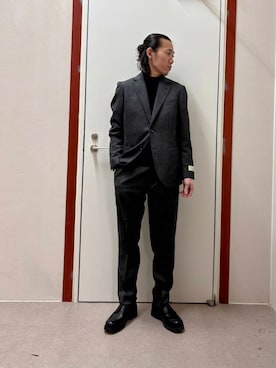 「アイテム（スーツパンツ）」を使った、mune15さん（メンズ・169cm）の冬コーディネート