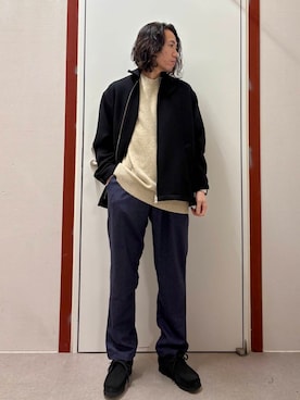 「clarks」｜「アイテム（ブルゾン）」を使った、mune15さん（メンズ・169cm）の冬コーディネート