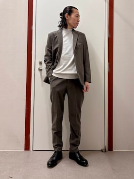 「アイテム（スーツジャケット）」を使った、mune15さん（メンズ・169cm）の秋コーディネート