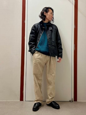 「バブアー」｜「アイテム（その他アウター）」を使った、mune15さん（メンズ・169cm）の秋コーディネート