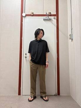 「アイテム（ポロシャツ）」を使った、mune15さん（メンズ・169cm）の夏コーディネート