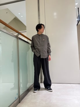「URBAN RESEARCH DOORS（アーバンリサーチドアーズ）のDANTON　BAND COLLAR SHIRTS LONG-SLEEVE（シャツ/ブラウス、グレー系）」を使った、mune15さん（メンズ・169cm）の秋コーディネート