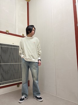 「DANTON（ダントン）のアイテム（トップス）」を使った、mune15さん（メンズ・169cm）の冬コーディネート