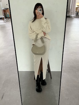 「UNIQLO（ユニクロ）のアイテム（スウェット）」を使った、risaさん（レディース・162cm）の冬コーディネート