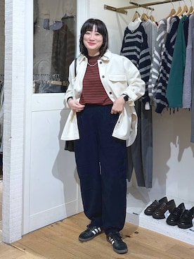 「アイテム（ピアス（両耳用））」を使った、haru.さん（レディース・160cm・30代）の秋コーディネート