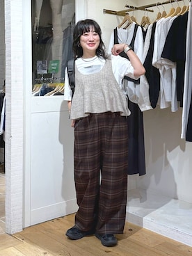 「アイテム（バングル/リストバンド）」を使った、haru.さん（レディース・160cm）の秋コーディネート