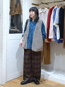 「アイテム（バングル/リストバンド）」を使った、haru.さん（レディース・160cm）の秋コーディネート