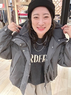 「アイテム（ニットキャップ/ビーニー）」を使った、haru.さん（レディース・160cm・30代）の冬コーディネート