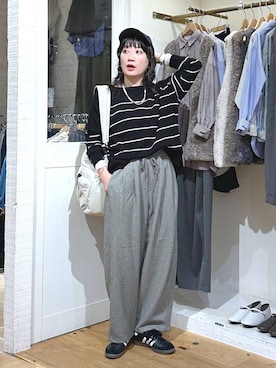 「アイテム（バングル/リストバンド）」を使った、haru.さん（レディース・160cm・30代）の秋コーディネート